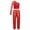 Red, variant on TiaoBug Kids Girls Sequins Hip Hop Jazz Ballet Dance Outfits One Shoulder Long Sleeve Crop Top with Metallic Pants Set Silver 8