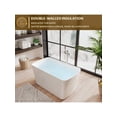 thumbnail image 4 of EastVita 49InchAcrylic Freestanding Bathtub.Square Shape Janpanese Soaking Tub With Seat Desgin. Modern Soaking Bathtub With Toe-Tap Chrome Right Drain. Slotted Overflow. CUPC Certified. Glossy White, 4 of 8