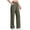 Green, variant on Women Straight Leg Windbreaker Pants Outdoor Hiking Long Pants Drawstring Elastic Waist Trousers Solid Casual Loose Track Pants