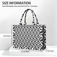 thumbnail image 3 of Large Capacity Tote Bag,Black White Geometric Checkered Pattern Handbag Fashion Luxury Tote Bag,15.7"x13"x 5.1" Inches,Laptop Compatible, 3 of 6