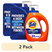 (2 pack) Tide Ultra Hygienic Clean Liquid Laundry Detergent, Original Scent, 63 fl oz, 44 Loads