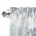 thumbnail image 2 of Valances for Windows Blue Ocean Conch Starfish Shell Rod Pocket Short Curtain for Bathroom Living Room Bedroom Coastal Coral Gradient 1 Panel 42x12in, 2 of 9