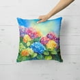 thumbnail image 2 of Hydrangeas in Watercolor Throw Pillow 18 in x 18 in, 2 of 5