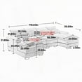 thumbnail image 2 of Modern Large Chenille Fabric U-Shape Sectional Sofa for Living Room, 2 of 17