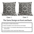 thumbnail image 6 of Black Ethnic Boho Pillow Covers 20 X 20 Inch Bohemian Carpet Style Vintage Flower Print Decorative Throw Pillows Outdoor Linen Square Cushion Case Farmhouse Decor for Home Sofa Bed Set of 2, 6 of 6