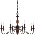 thumbnail image 3 of Traditional Eight Light Chandelier in Tuscan Brown Finish Bailey Street Home 71-Bel-1047103, 3 of 10