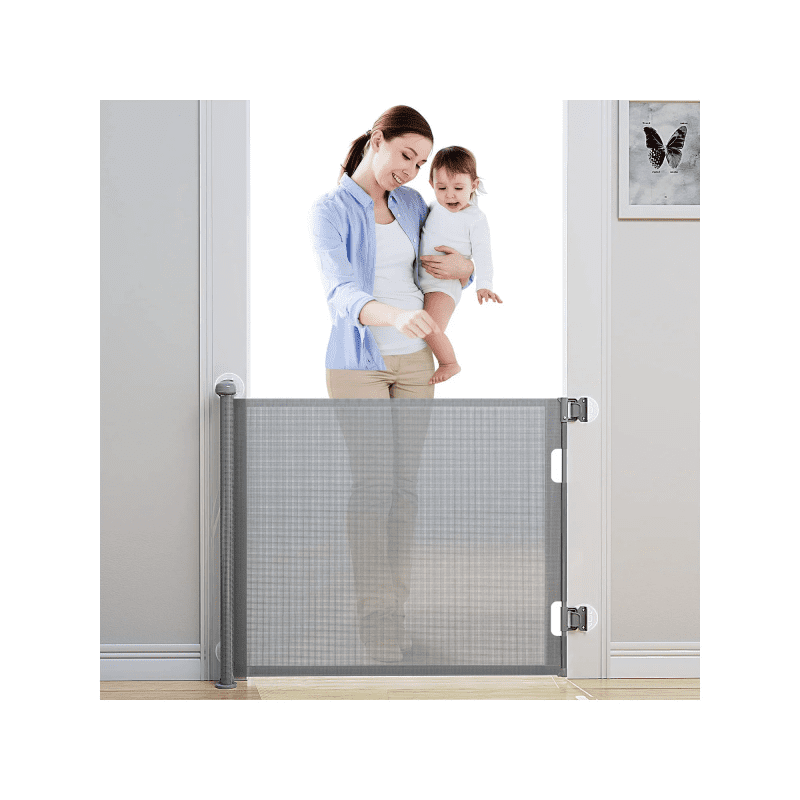 Jining No punch installation retractable baby gate, baby gate extra