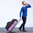 thumbnail image 3 of WOLT Bowling Ball Bags 3ball Double Roller Bag with Wheels Separate Shoe Compartment and Accessory Pocket, Retractable Handle Extends to 38’’ Purple, 3 of 7