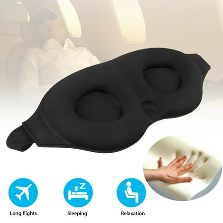 Travel Sleep Eye Mask 3D Memory Foam Padded Shade Sleeping Blindfold Ear