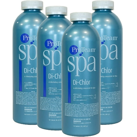 ProTeam Spa Di-Chlor Chlorine Powder Concentrate, 2lb 4 Pack