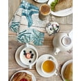 thumbnail image 4 of Teal Starfish Coastal Kitchen Dish Towels for Drying Dishes Set of 3, Summer Beach Nautical Retro Waffle Weave Microfiber Hand Tea Bathroom Towels Quick Dry & Absorbent Towel 15.7x23.6, 4 of 7