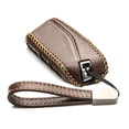 thumbnail image 3 of Vitodeco Genuine Leather Key Fob Case Compatible with BMW X5 2024, BMW X6 2024, BMW X7, BMW X1, BMW 3 Series, BMW 7 Series, BMW iX, BMW i4, BMW i7 2023-up (4-Button, Brown), 3 of 7