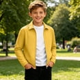 thumbnail image 6 of qelini Softshell Jacket Boys Girls 7-17 Years Long Sleeve Zipper Shirt Outdoor Hiking Collar Solid Color Waterproof Windbreaker Lightweight, 6 of 6