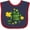 Navy and Red, variant on Inktastic St. Patrick's Day Plaid Green and Yellow Shamrocks Boys or Girls Baby Bib