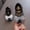 X-254Black, variant on YMNXA Children Baby Girls Sandals Soft Sole Non Closed Toe Cute Sequin Bow Decoration Hook Loop Comfortable Fashion Shoes For Wedding Birthday Party,Black,2-2.5 Years
