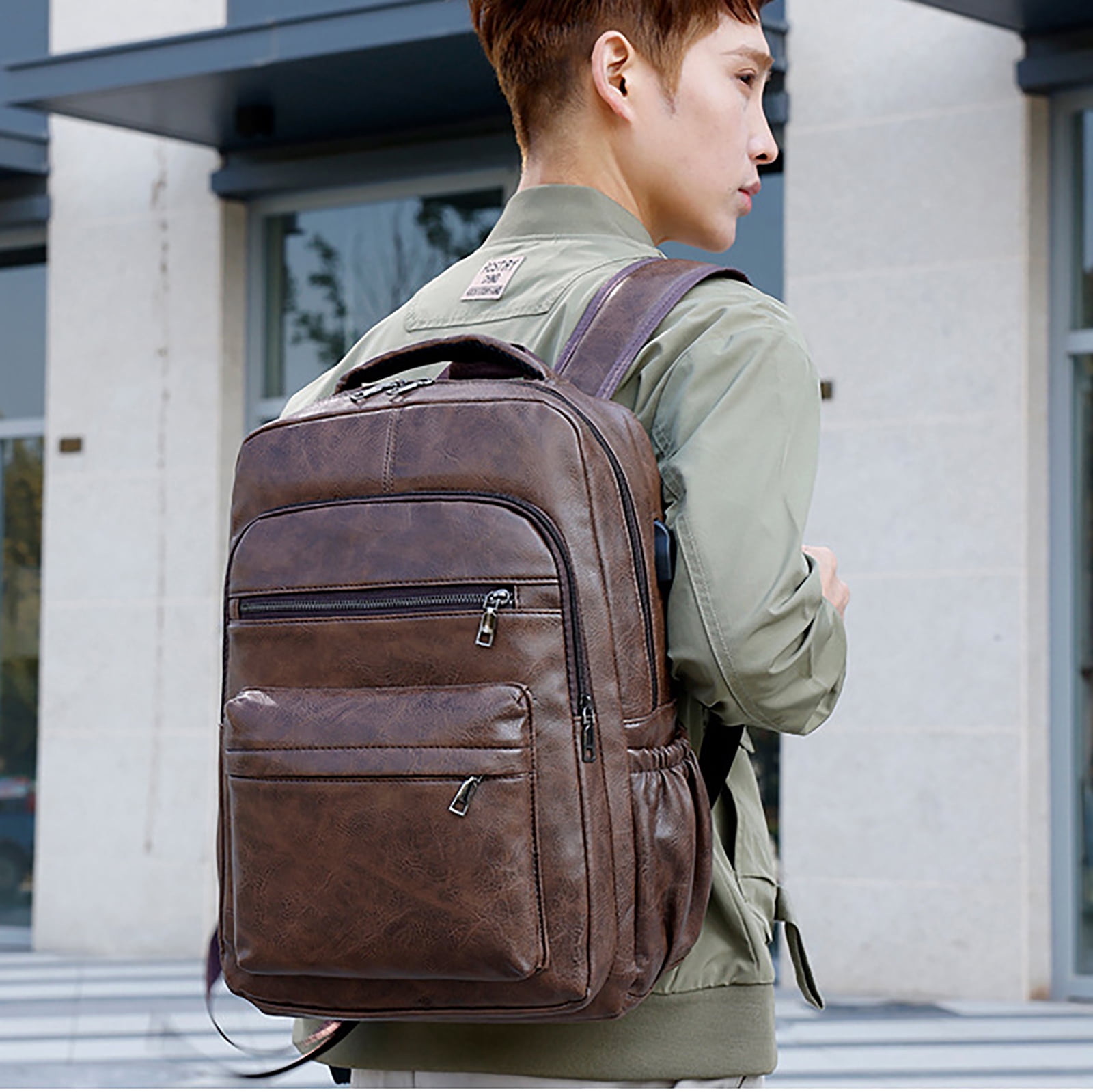 Travel Laptop Backpack, Business Anti Theft Slim Sturdy Laptops Backpack with USB Charging Port, Water Resistant College School Computer Bag Gift for Men