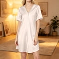 thumbnail image 7 of ZyeKqe Sleep Shirts for Women V Neck Sleeveless Nightgown Casual Lightweight Comfy Loungewear Mini Dress, 7 of 7