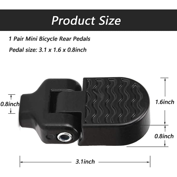 Reposapiés Para Bicicleta (2 Unidades) - Plegables, De Acero Al Manganeso, Para Pasajeros Niños En Bicicletas Eléctricas O Urbanas