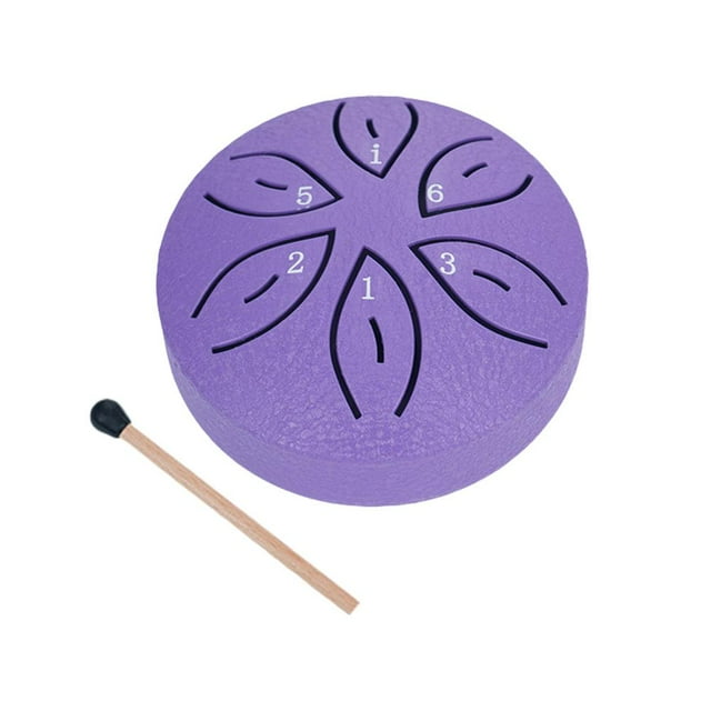 Daily Mix Store Tambour à Languette en Acier 6 Tons 3 Pouces Mini Poêle à Main Tambours Pilons Tambour Musical L8L8 Accessoires avec Instruments de Percussion Cadeaux