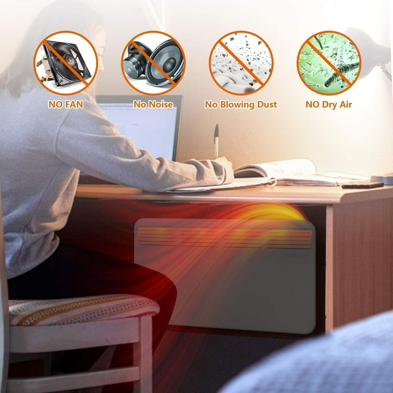 1500W Convection Panel Heater Under Desk, Freestanding/Wall