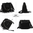 thumbnail image 5 of Women Fringe Hobo Bag Retro Tassel Shoulder Bag Fringe Purse Suede Tassel Hippie Saddle bag, 5 of 6
