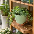 thumbnail image 2 of FEOLGEHLY 2 Pack 5.9 inch Self Watering Pots for Indoor Plants, Planters for Indoor Plants, Flowerpot with Wick & Reservoir, Green, 2 of 8