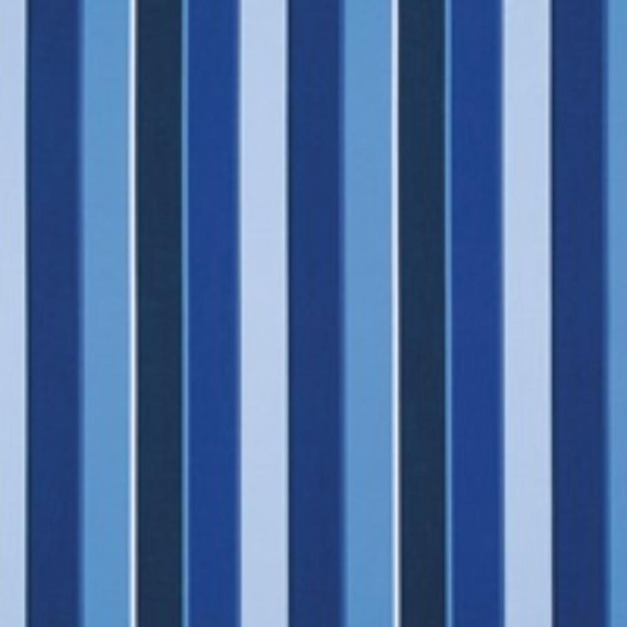 Casual Cushion Outdoor Throw Pillow, Striped Sunbrella Fade-Resistant for Patio Furniture, Adirondacks & Porch Swings, 18"W x 18"L, 6" thick, Reversible, Milano Cobalt