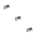thumbnail image 4 of jesticaly Clock LED Desktop Bedside Digital Display Electronic Clocks Kitchen Living Room Triangular Travel Table Calendar White 3Set, 4 of 6