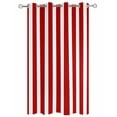 thumbnail image 2 of Outdoor Curtains for Patio Red and White Striped Geometric Waterproof Privacy Outside Curtains with 2 Tiebacks Grommet Top Pergola Curtains for Porch Cabana Gazebo 1 Panel, 54x108 inch, 2 of 7