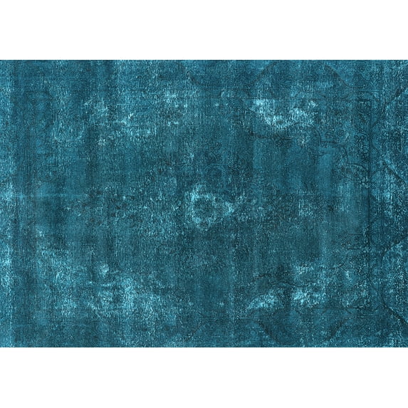Ahgly Company Indoor Rectangle Oriental Light Blue Industrial Area Rugs, 5' x 8'