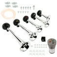 thumbnail image 2 of 5 Trumpet Air Horn with Compressor Silver Air Hornfor Any 12V Vehicles Trucks Lorrys Trains Boats Cars Vans Kit, La Cucaracha Musical Air Hornfor Vehicles, Electric Trains Horns Super Loud, 2 of 5