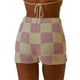 thumbnail image 4 of Txlixc, pantalones cortos de punto salvaje para mujer, pantalones cortos de cintura alta elástica, pantalones cortos casuales de verano Txlixc Sexy, 4 of 5