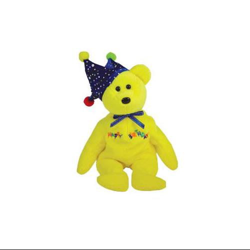 . Yellow - w// Hat HAPPY BIRTHDAY the Bear TY Beanie Baby