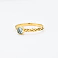 thumbnail image 4 of Natural Aquamarine Gemstone Ring, Round Cut Ring, 925 Yellow Gold Plated Sterling Silver Ring Wedding Gift For Him, 4 of 5
