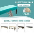 thumbnail image 6 of Stretch Dining Bench Cover, Velvet Bench Slipcover Removable Washable Dining Room Bench Covers Soft Bench Seat Protector with Elastic Bottom for Kitchen Bedroom-Gold-Large, 6 of 8