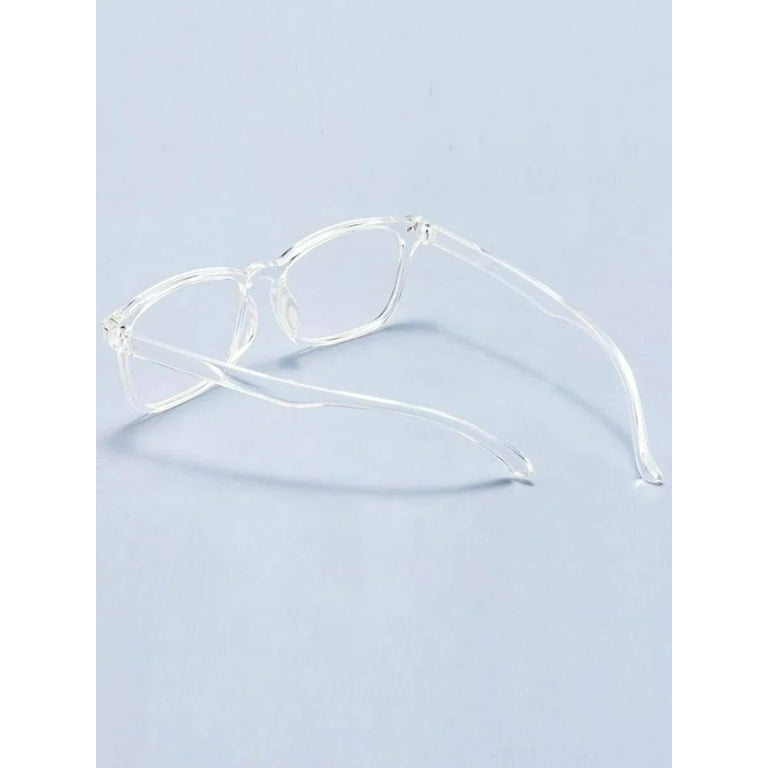 Men Clear Acrylic Frame Glasses