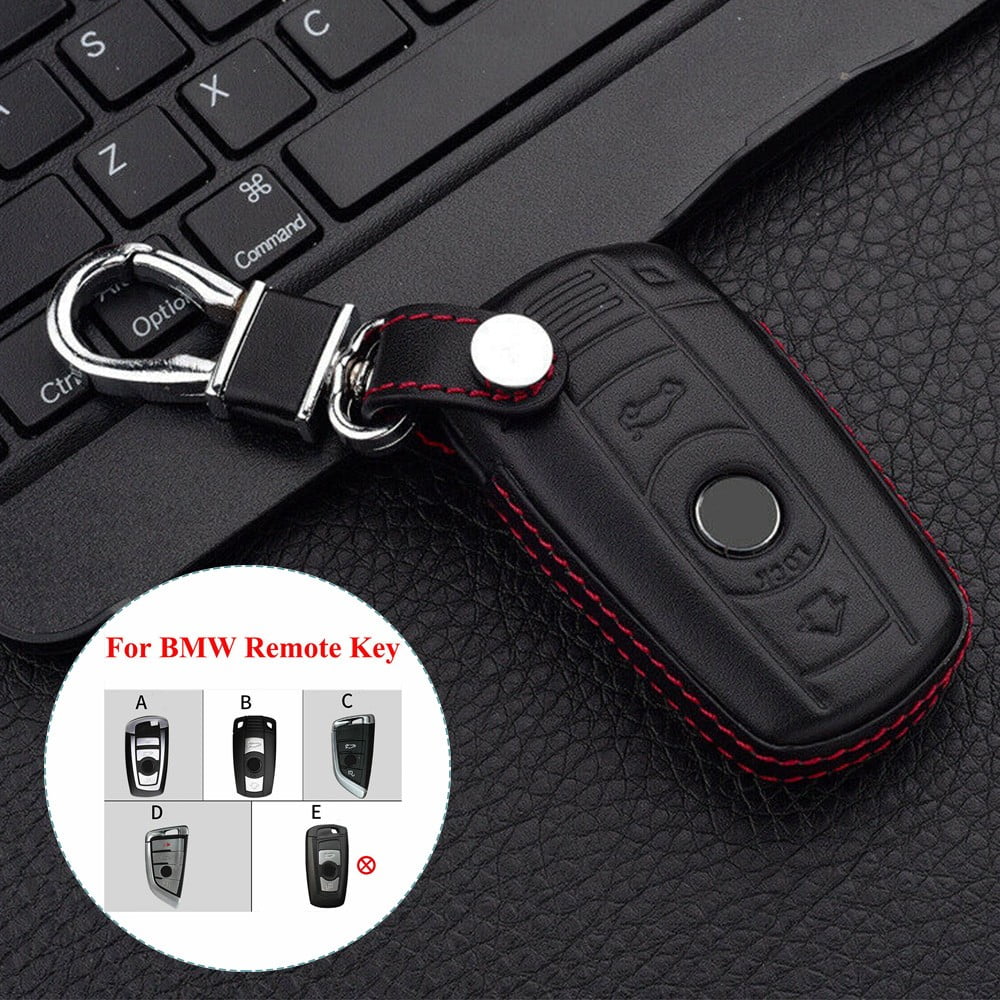 Genuine Leather Black  Key Holder Fob Case/Cover fits BMW key fobs