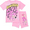 Pink, variant on Care Bears Girls Rhinestones Graffiti Graphic Boyfriend Tee with Rhinestones and Bike Shorts Set, 2-Piece, Sizes 4-16