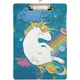 thumbnail image 1 of FMSHPON Colorful Space Unicorn Clipboard Hardboard Wood Nursing Clip Board and Pull for Standard A4 Letter 13x9 inches, 1 of 5