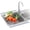 Gray, variant on Roll Up Dish Drying Rack Over The Sink Drying Rack for Kitchen, Folding Dish Rack Over Sink Mat, Stainless Steel Dish Drainer Rack Kitchen Organizer Accessories Black 17"x11.8"