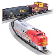 Bachmann Trains HO Scale Digital Commander Santa Fe جاهز للتشغيل مع GP40 و FT Diesel Locomotives Electric Model Train Set