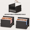 thumbnail image 4 of 3 Drawer Vertical File Cabinet with Independent Locks, Black MDF Office Storage Cabinet with Adjustable Rails for A4 & Letter Size, Compact Design for Home or Office, 15.7" x 39.8", 4 of 7