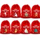 thumbnail image 2 of Microstar 50 unids/bolsa paquete rojo bolsa de regalo de boca Feliz Navidad cordón decoración de Navidad bolsas de embalaje de galletas de caramelo, 2 of 4