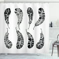 thumbnail image 1 of Ambesonne Feather Shower Curtain, Monochrome Boho Motifs, 69"Wx84"L, Black White, 1 of 3