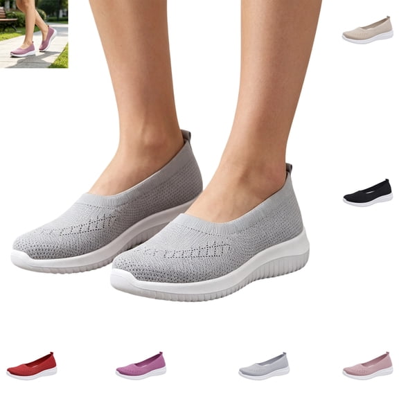 YOUYEDIAN Loafers for Women Versatile Slip On Mesh Breathable Casual Sport Flats Fashion Soft Comfortable Walking Shoes