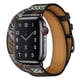 thumbnail image 1 of Adecuado para Apple iwatch7 correa de reloj de cuero genuino cuero de doble círculo contraste de color a juego primera capa de cuero correa de reloj de cuero PU correa de muñeca de doble círculo, 1 of 2