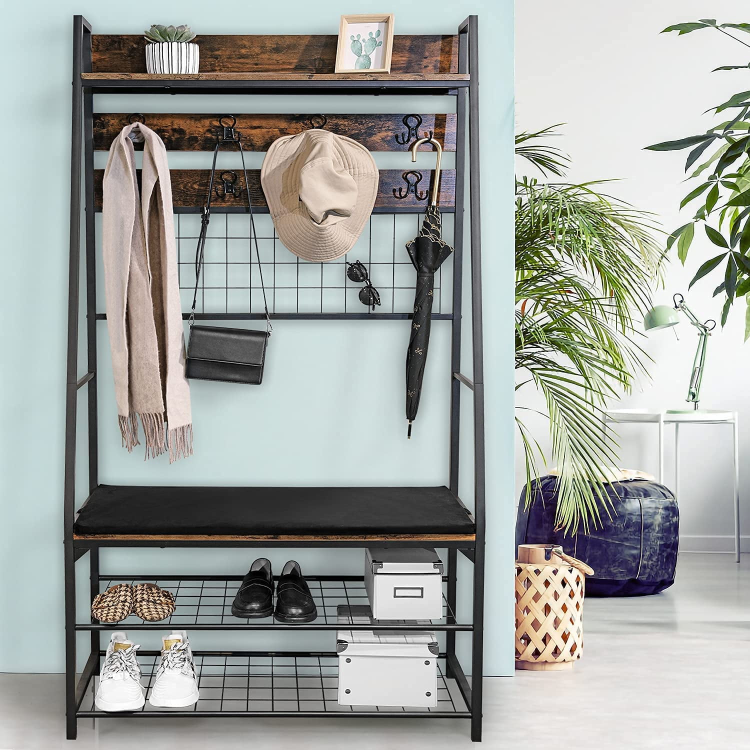 entryway shoe storage and coat rack