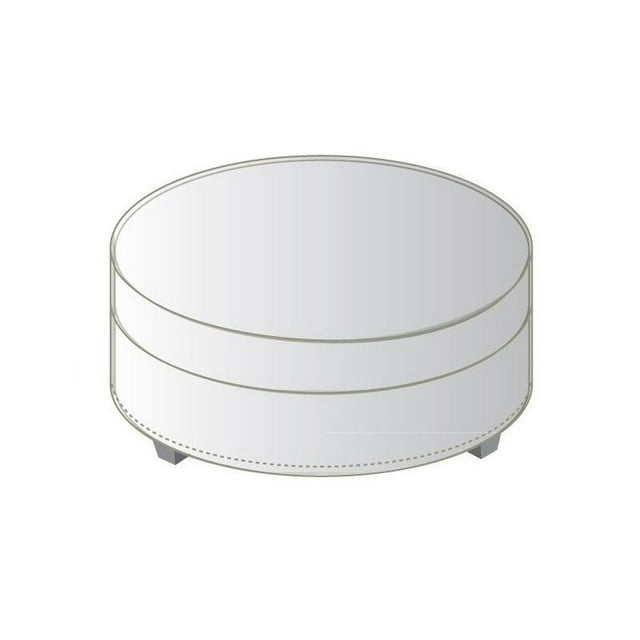 TKC Couverture de Table Basse Ronde en Beige