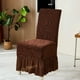 thumbnail image 5 of Fundas para sillas del hotel Jacquard - Fundas elásticas tipo falda tipo comedor, poliéster engrosado, cobertura general para decoración del hogar, gris/rojo/café/beige/verde, 5 of 6