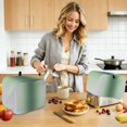 thumbnail image 6 of Sage Green Grey Ombre Toaster Cover 2 Slice, Modern Abstract Art Gradient Dustproof Bakeware Oven Protector with Top Hook, Waterproof Small Kitchen Appliance Toasters Dust Cover, 12"x7.5"x8", 6 of 8